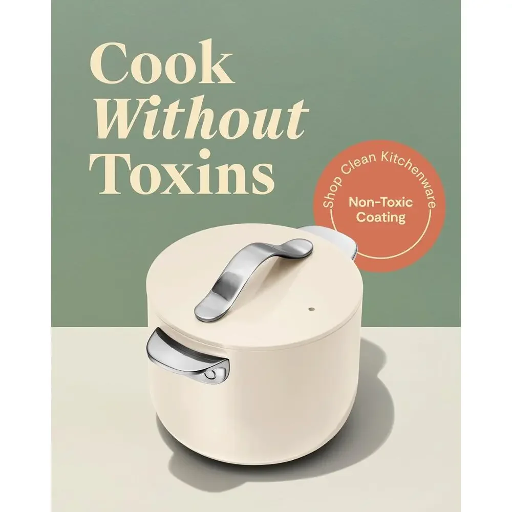 Caraway Petite Cooker - 2 Qt Ceramic Coated Pot